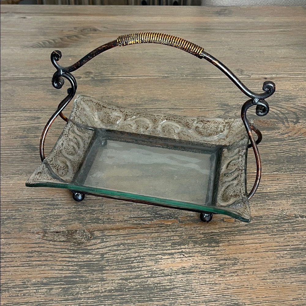 Glass and Metal Tray